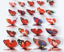 100pcs 7cm Colorful 3D Artificial Butterflies with Magnet