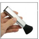 Vehicle Auto Dust Retractable Cleaning Tool Brush Silver Tone