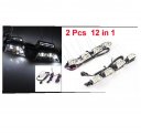 2 Pcs 5050 1210 SMD LED White Yellow Daylight Turning Light Strip for Car