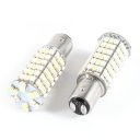 2 Pcs White Yellow 1157 BAY15D 120 1210 SMD LED Brake Light Bulb for Car