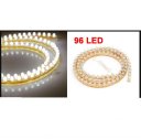 Auto Car Interior Decorative White 96 LED Flexible Light Strip 96cm Length