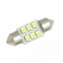 10x 6-LED 1210 SMD Auto Car Interior Festoon Dome Light Bulb Pure White 12V 31mm