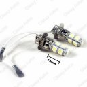 2x H3 9-LED 5050 SMD Vehicle Running Light Bulb Lamp Super White 12V Low Power