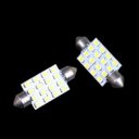 2x 16-LED 3528 SMD Car Auto Festoon Light Bulb Super White 12V 39mm Replacement