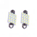 2x 16-LED 3528 SMD Car Auto Festoon Light Bulb Super White 12V 39mm Replacement