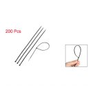 200 Pcs 5x300mm Network Cable Wire Nylon Zip Tie Strap Fastener Black