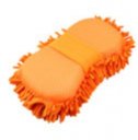 Car Wax Sponge Wash Gloss Microfiber Chenille Cleaning Pad Dark Orange