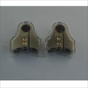 Auto Clear Gold Tone 1/0/4/8 Gague Positive Negative Battery Terminal Clamp 2 Pcs