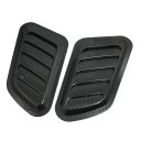 Car Engine Hood Bumper Air Scoop Vent Side Fender Cover Decor Black 2 Pcs