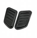 Car Engine Hood Bumper Air Scoop Vent Side Fender Cover Decor Black 2 Pcs