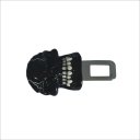 Skull Style Universal Car Seat Belt Buckle Latch - Black + White