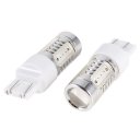 2 Pcs Red T20 7443 5 SMD LED Lens Backup Tail Light Reverse Lamp Bulb 7.5W 12V