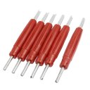 6 Pcs Red Plastic Handle Two Way Valve Core Remover Tire Repair Tool 4.8"