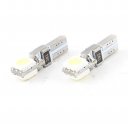 Vehicle Car White 2 5050 SMD LED Instrument Board Light Bulb T5 x 2