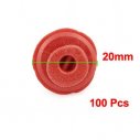 100 Pcs Red Plastic Expansion Push in Clips Fastener 7mm Hole for Car Door Bumper