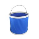 PVC Auto Car Foldable Foldaway Bucket Container Trash Bin Blue 9-11L