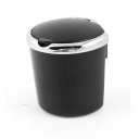 Black Silver Tone Plastic Shell Cigarette Holder Ashtray for Car