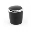 Black Silver Tone Plastic Shell Cigarette Holder Ashtray for Car