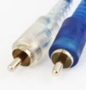 5 Meter 2 Straight Angle to 2 Right Angle Plug Audio Cable Blue for Car