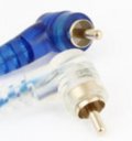 5 Meter 2 Straight Angle to 2 Right Angle Plug Audio Cable Blue for Car