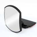 9cm x 6.5cm Black Plastic Frame Rear View Mirror for Car