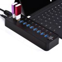 ORICO H10-U3 Super Speed USB3.0 10 Port HUB with VL812 Controller & Premium 12V Power Adapter & Deta