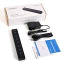 ORICO Super Speed 7 Port USB 3.0 HUB 5Gbps External Splitter Adapter AC Powered