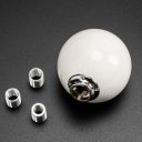 Universal White Round Ball Shaped Gear Shift Lever Knob for Manual Car Auto-Black/White