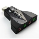 Double Sound Card Virtual 7.1 Channel USB 2.0 Audio Adapter Dual Microphone and Headset 3D Audio Sound Card