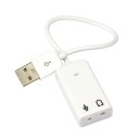 USB 2.0 Virtual 7.1 Channel 3D Audio Sound Card Adapter For Laptop PC WIN 7 Mac