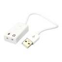 USB 2.0 Virtual 7.1 Channel 3D Audio Sound Card Adapter For Laptop PC WIN 7 Mac