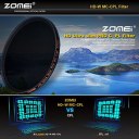 Zomei HD Polarizer 82mm Slim CPL Polarizing Filter HD-CPL Lens Filter Camera