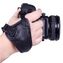 MQ-HS2 Universal Leather Digital/SLR Camera Wrist Strap Hand Grip Black