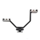 Microphone & Flash/Video Light MQ-DHA Double Cold Shoe Bracket Adapter 