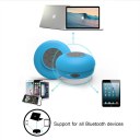 Portable Wireless Bluetooth Waterproof Shower Mini Music Speaker Stereos Blue