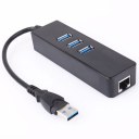 3 Ports USB 3.0 External Hub with 1 RJ45 Gigabit Network Adapter Wired Adapter 