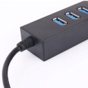 3 Ports USB 3.0 External Hub with 1 RJ45 Gigabit Network Adapter Wired Adapter 