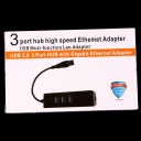 3 Ports USB 3.0 External Hub with 1 RJ45 Gigabit Network Adapter Wired Adapter 