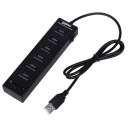 2 in1 USB Card Reader 2.0+ Super Speed USB 2.0 6 Port Splitter HUB Supports