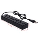 2 in1 USB Card Reader 2.0+ Super Speed USB 2.0 6 Port Splitter HUB Supports