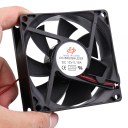 DC 12V 0.18A 80mmx25mm 8025 4-Wire Computer Case Cooling Fan Cooler Black