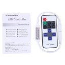 LED Strip Light Speed 1PC Mini Controller Dimmer 11 Keys Wireless Remote 12V 