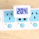 Lcd AC Digital Voltmeter Voltage Meter 100-300V Switch Eu Plug Blue Backlight