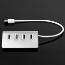 4 Ports Aluminum USB 3.0 Hub High-Speed For Apple Macbook Pro Mac PC Laptop