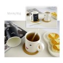 Magic Good Morning Discoloration Ceramic Coffee Mug Heat Sensitive Changing