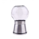 Stainless Steel Salt Pepper Grinder Set Brushed Pepper & Salt Mill Glass Round