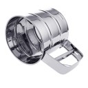 1pc Stainless Steel Cup Shape Flour Sieve Bolt manual Sugar Shaker Kitchen Tool