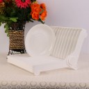 Kitchen Foldable Dish Plate Drying Rack Organizer Drainer Plastic Storage Holder