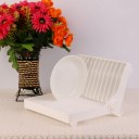 Kitchen Foldable Dish Plate Drying Rack Organizer Drainer Plastic Storage Holder