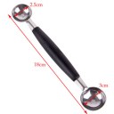 Stainless Steel Cook Dual Double Melon Baller Ice Cream Scoop Fruit Spoon